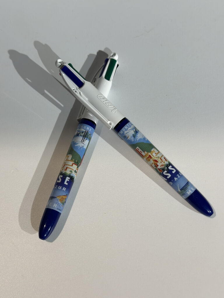 STYLO BIC 4 COULEURS GRASSE BLEU MARINE