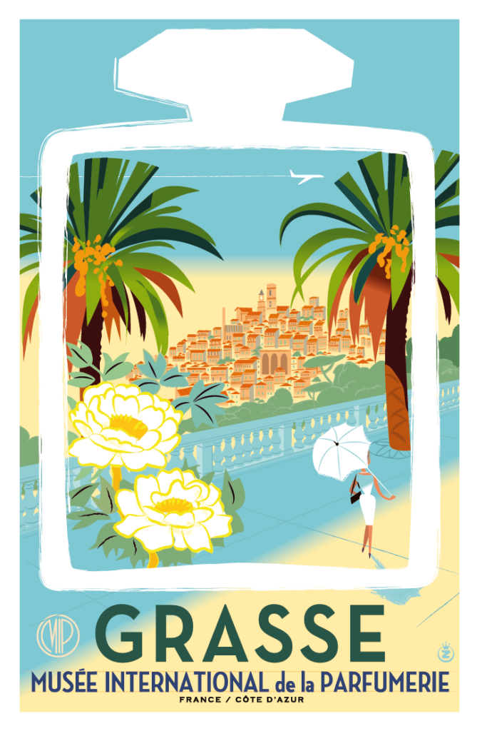 AFFICHE  MONSIEUR  Z FLACON BLEU