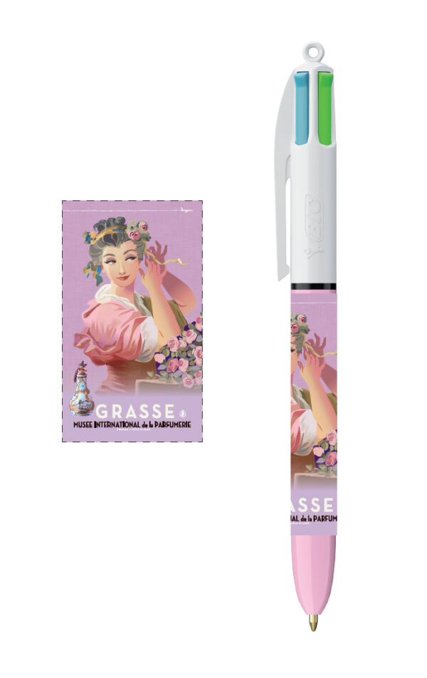 STYLO BIC 4 COULEURS MONSIEUR Z ROSE FRAGO