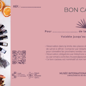 BON CADEAU - ATELIERS D'INITIATION A LA PARFUMERIE