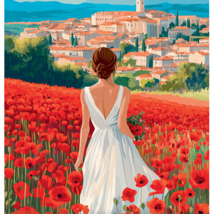 AFFICHE COQUELICOT 50X70